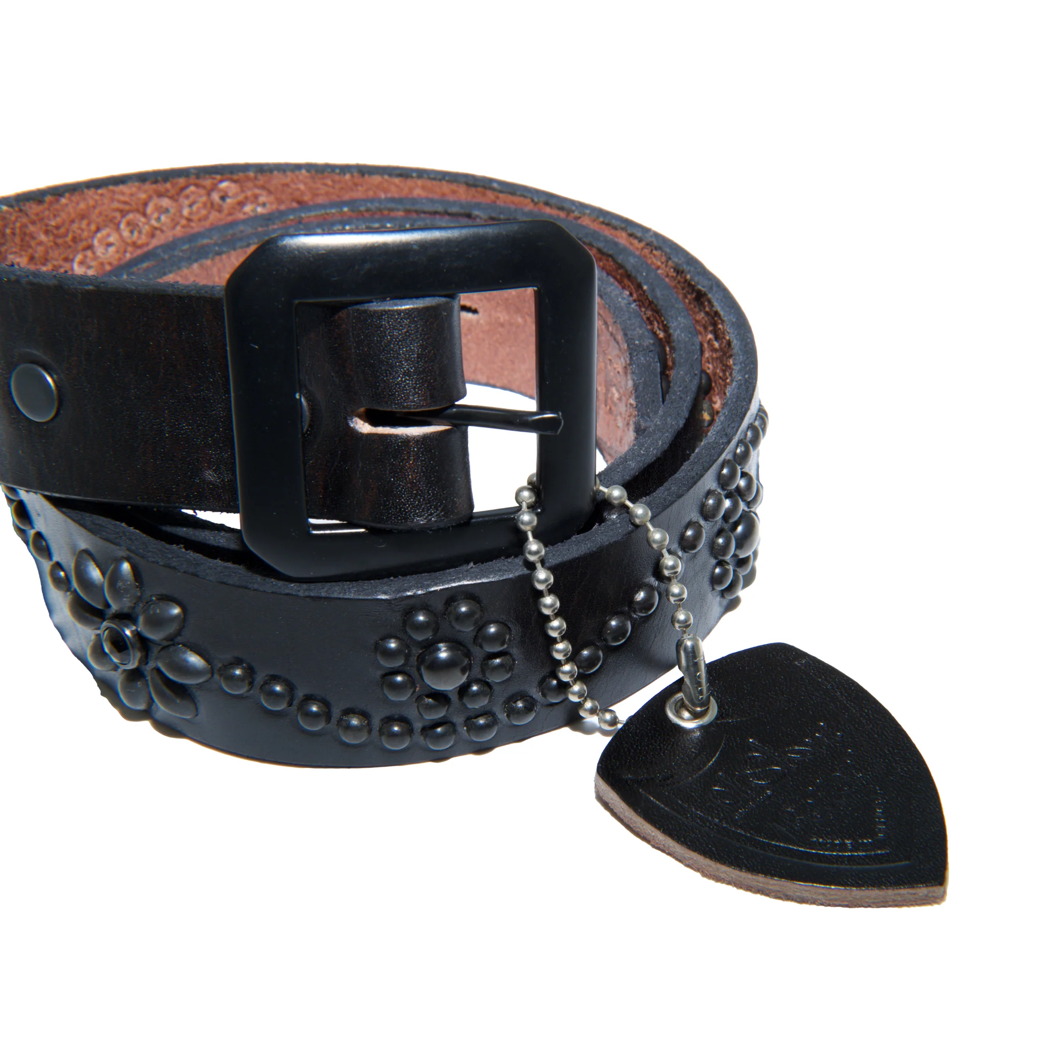 Better™ Gift Shop / Hollywood Trading Company / OrSlow - "Triple Black Stone" Leather Belt - Image 4