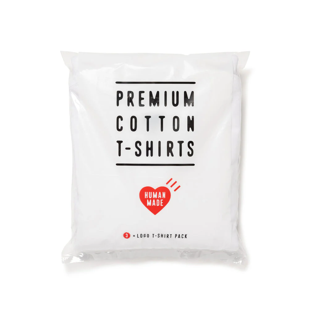 Human Made - "3-Pack" White T-Shirt Set