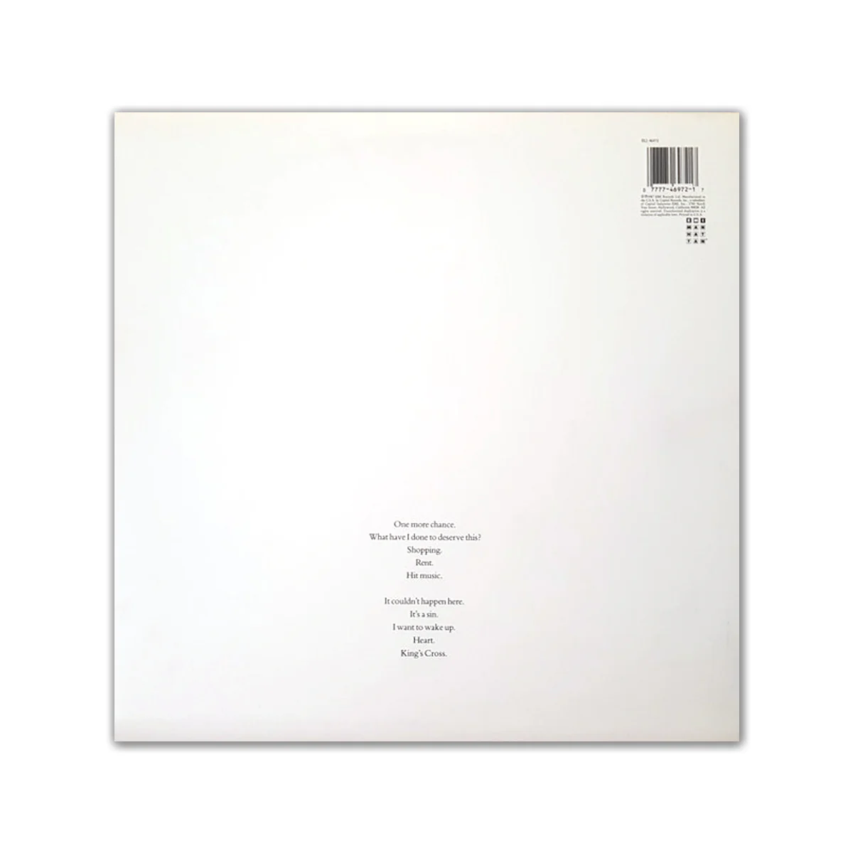 Pet Shop Boys - "Actually" LP - Image 2
